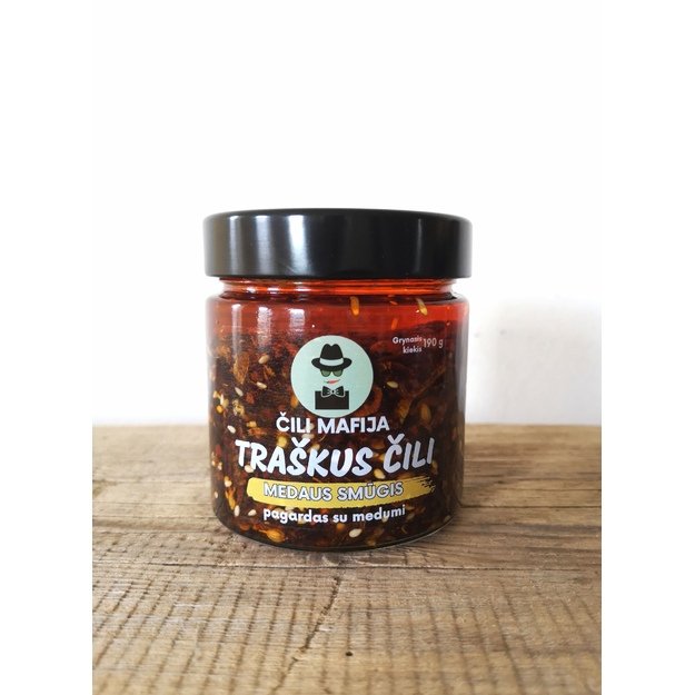 Traškus čili aliejus Medaus Smūgis